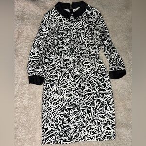 Black and White Patterned Dress